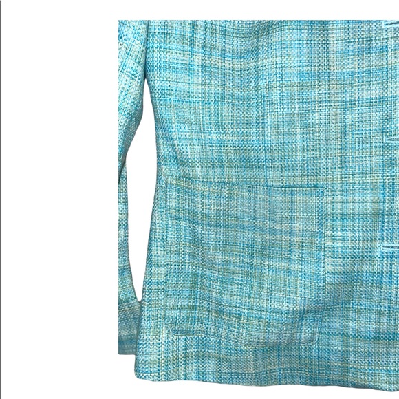 NWOT Appleseed’s - Women’s Petite Size 10P Blue & Green Blazer Jacket Coat - Picture 13 of 14